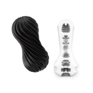 Tenga - Flex Masturbatie Sleeve Rocky Zwart-mentoys.nl